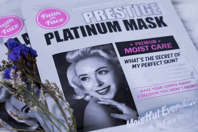 Prestige Platinum Mask,Faith in Face,มาส์กฟอยล์,มาส์กหน้า,มาส์กแผ่น